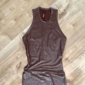 SKIMS Shimmering Brown Maxi Dress
